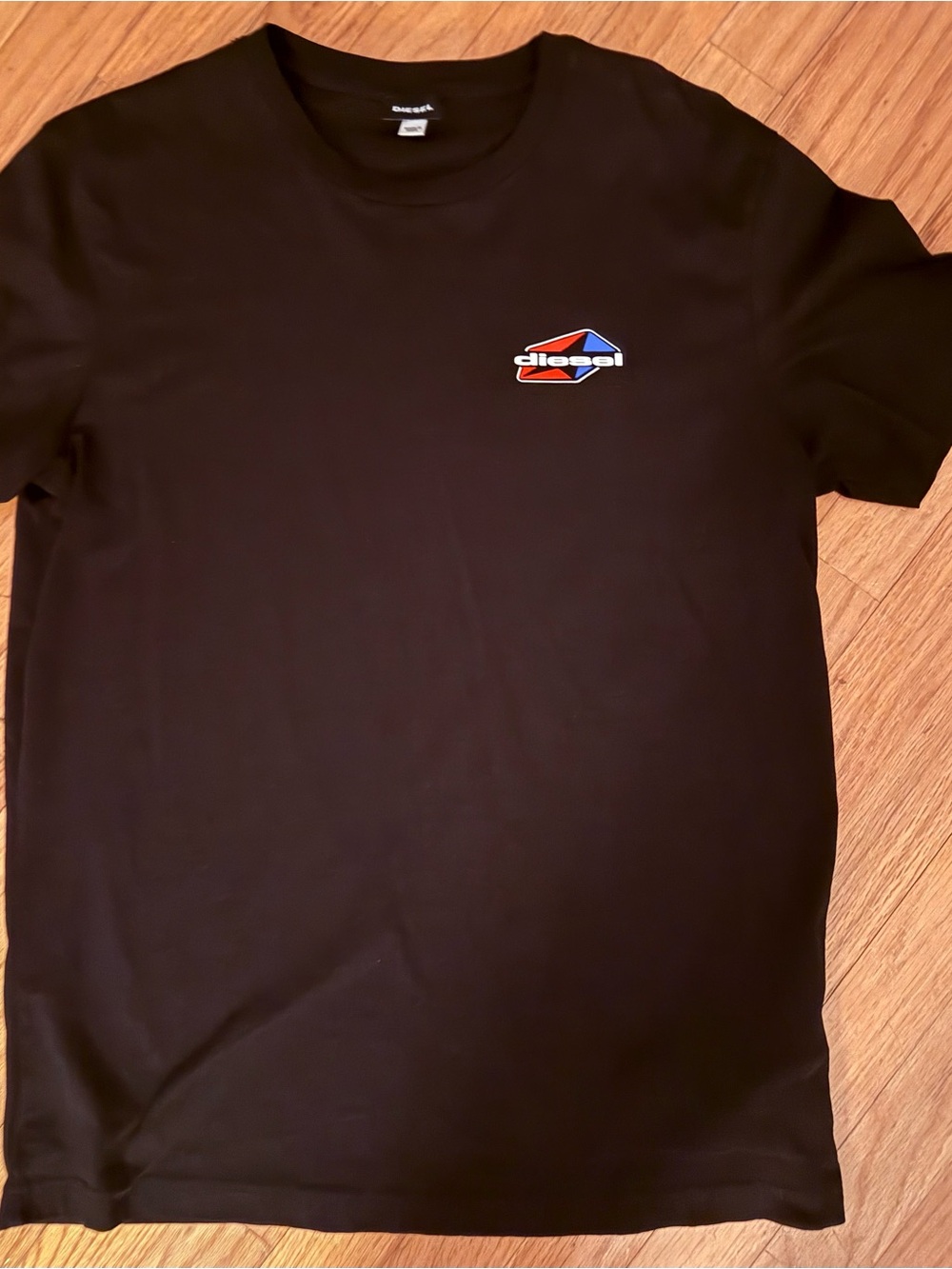 Diesel Black Logo Chest T-Shirt men medium